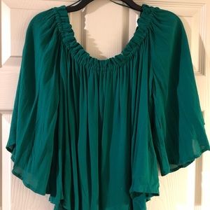Charlotte Russe Green off the shoulder top